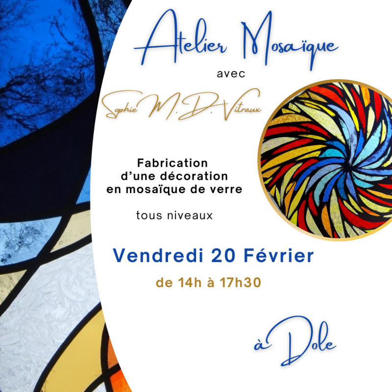 Stage Mosaïque de verres - Dole - V 20 Février 2026 (Après-midi)